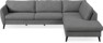 County - 2,5-sits soffa med divan höger - Grå