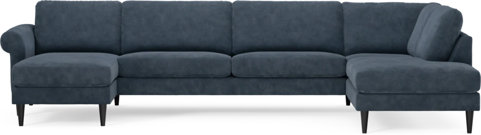 Bridge - 3-sits soffa med schäslong vänster och divan höger - Blå
