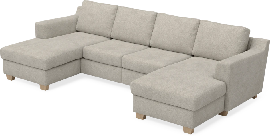 Friday - 2-sits soffa med två schäslonger - Beige