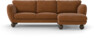 Madison - 2-sits soffa med schäslong höger - Orange