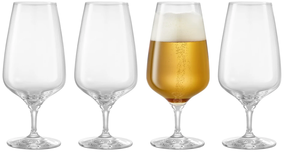 Pulse - Ölglas 4-pack, H 19,7 Ø8,9 cm, 55 cl - Vit