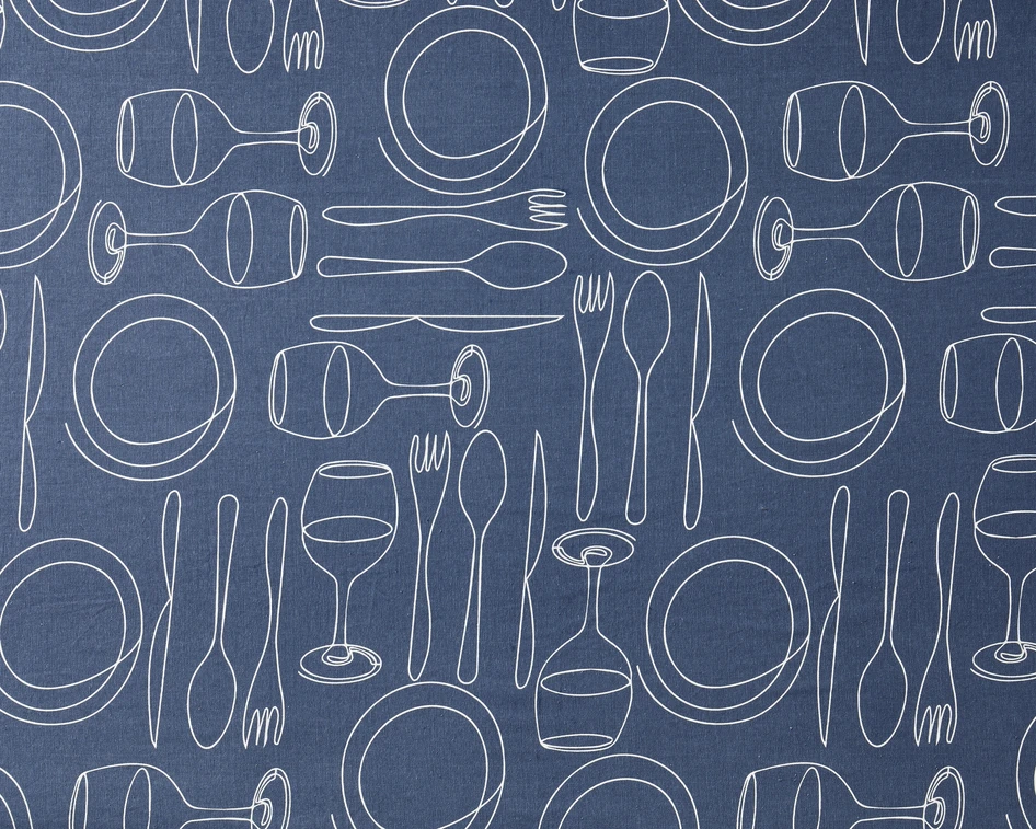 Cutlery - Duk, 140x250 cm - Blå