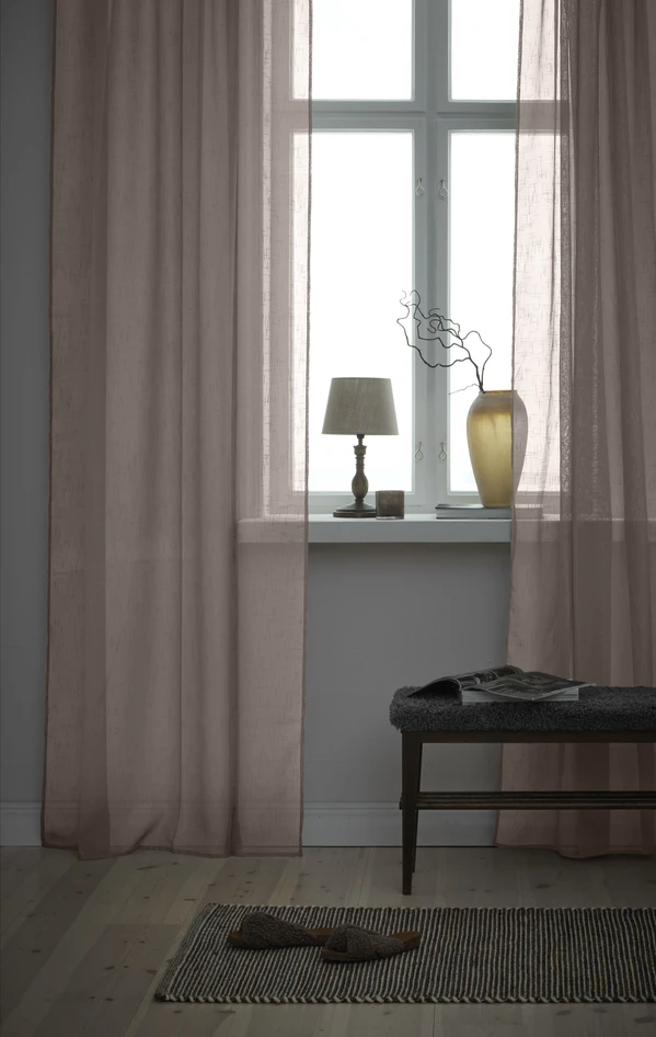 Cecilia - Gardin, 135x250 cm, 2-pack - Rosa