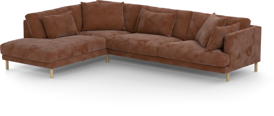 Harper - 3-sits soffa med divan vänster - Orange