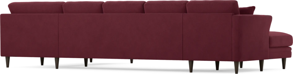 Eden - 3-sits soffa med schäslong vänster och divan höger - Röd