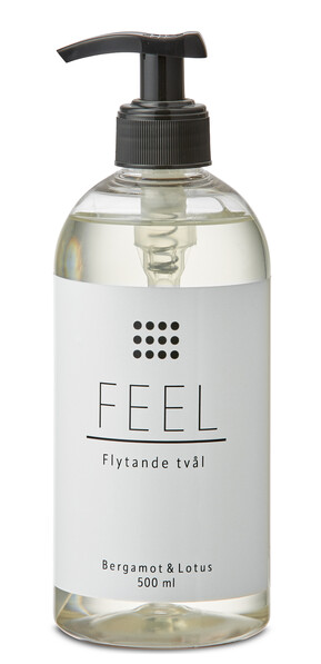 Sensi - Handtvål, Feel, doft Bergamot & Lotus, 500 ml - Vit