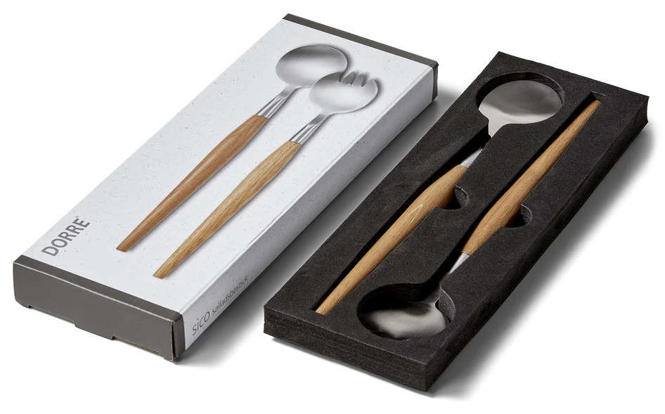 Sico - Salladsbestick, 2 delar - Brun