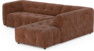 Bella - 3-sits soffa med divan höger - Orange