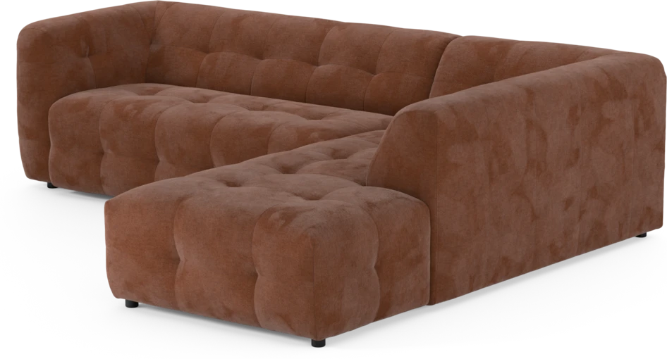 Bella - 3-sits soffa med divan höger - Orange