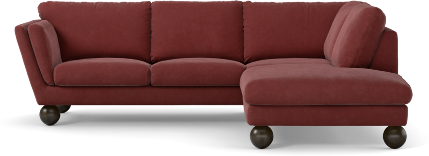 Madison Lux - 2-sits soffa med divan höger - Rosa