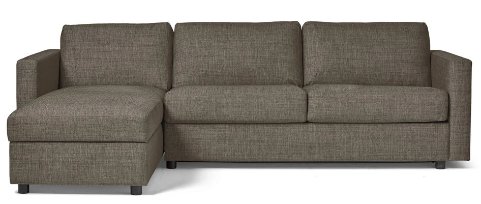 Lindö Pocket - Bäddsoffa 2,5-sits med schäslong, vändbar - Beige