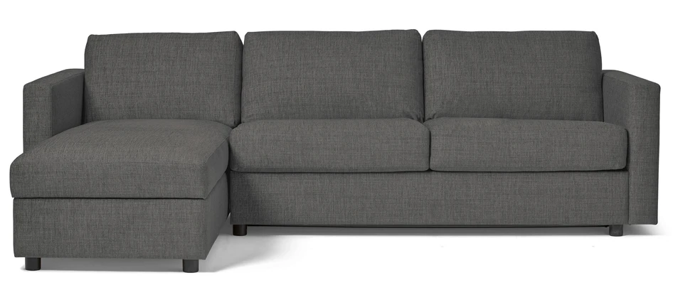 Lindö - Bäddsoffa 2,5-sits med schäslong, vändbar - Grå