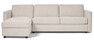 Lindö - Bäddsoffa 2,5-sits med schäslong, vändbar - Vit