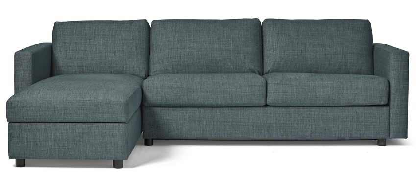 Lindö Pocket - Bäddsoffa 2,5-sits med schäslong, vändbar - Blå