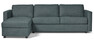 Lindö Pocket - Bäddsoffa 2,5-sits med schäslong, vändbar - Blå