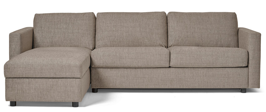 Lindö Pocket - Bäddsoffa 2,5-sits soffa med schäslong, vändbar - Beige