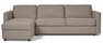 Lindö Pocket - Bäddsoffa 2,5-sits soffa med schäslong, vändbar - Beige