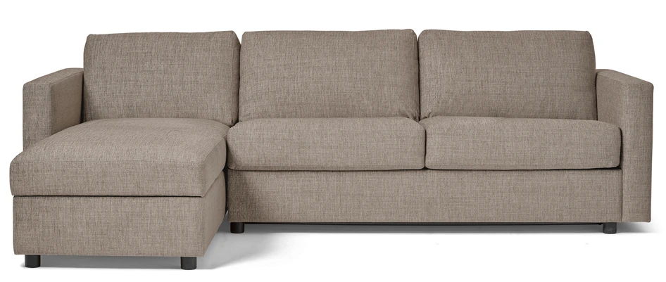 Lindö Pocket - Bäddsoffa 2,5-sits soffa med schäslong, vändbar - Beige