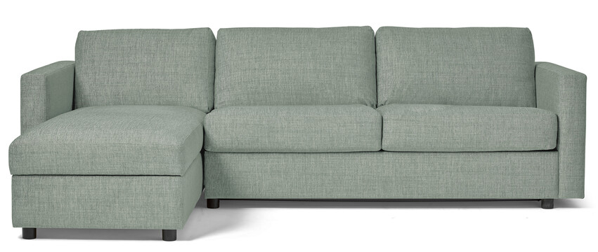 Lindö Pocket - Bäddsoffa 2,5-sits med schäslong, vändbar - Grön