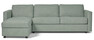 Lindö Pocket - Bäddsoffa 2,5-sits med schäslong, vändbar - Grön