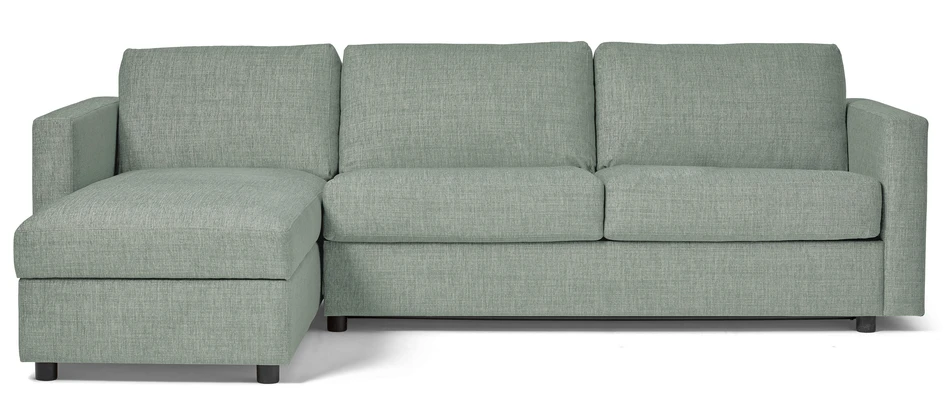 Lindö Pocket - Bäddsoffa 2,5-sits med schäslong, vändbar - Grön