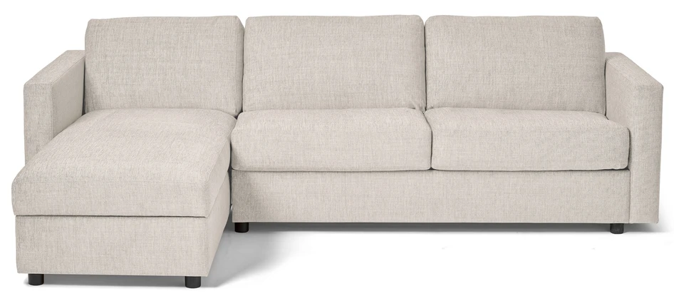 Lindö - Bäddsoffa 2,5-sits med schäslong, vändbar - Vit