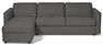 Lindö Pocket - Bäddsoffa 2,5-sits med schäslong, vändbar - Grå