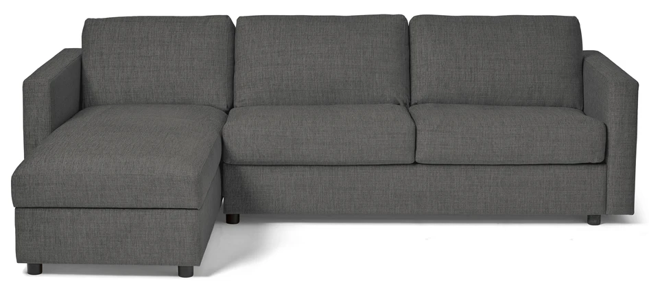Lindö - Bäddsoffa 2,5-sits med schäslong, vändbar - Grå
