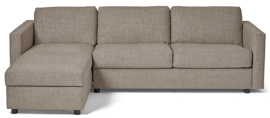 Lindö Pocket - Bäddsoffa 2,5-sits soffa med schäslong, vändbar - Beige