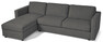 Lindö Pocket - Bäddsoffa 2,5-sits med schäslong, vändbar - Grå