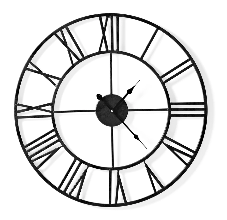 Old Style - Väggklocka, Ø 60 cm - Svart