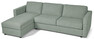 Lindö Pocket - Bäddsoffa 2,5-sits med schäslong, vändbar - Grön
