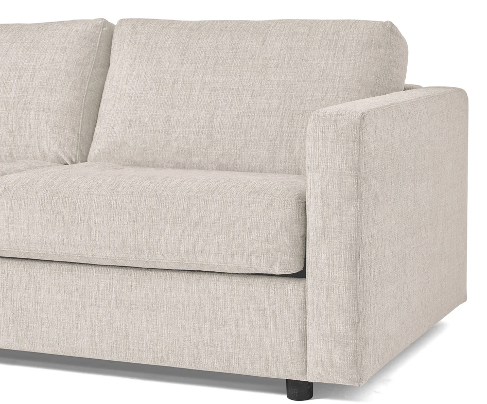 Lindö - Bäddsoffa 2,5-sits med schäslong, vändbar - Vit