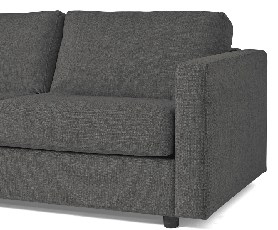 Lindö - Bäddsoffa 2,5-sits med schäslong, vändbar - Grå