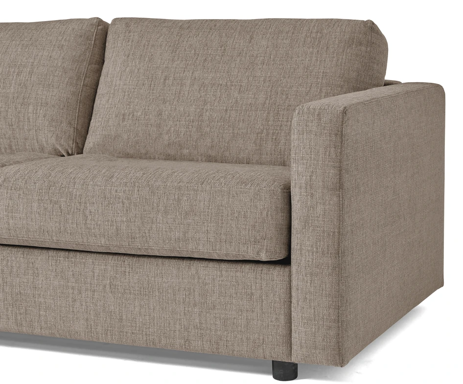 Lindö Pocket - Bäddsoffa 2,5-sits soffa med schäslong, vändbar - Beige