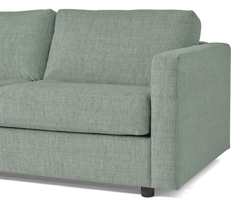 Lindö Pocket - Bäddsoffa 2,5-sits med schäslong, vändbar - Grön
