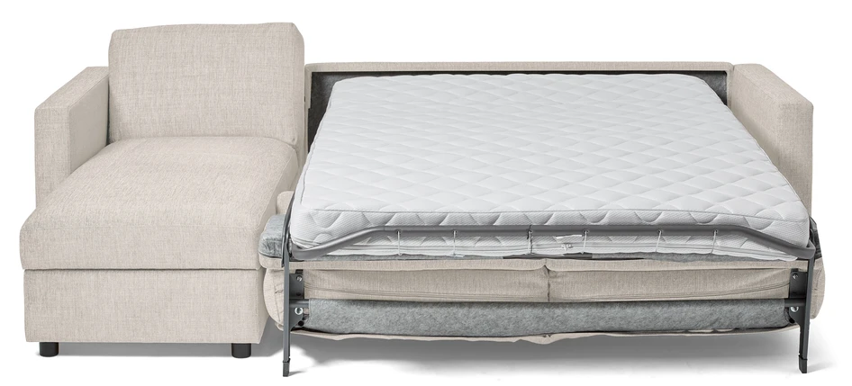 Lindö - Bäddsoffa 2,5-sits med schäslong, vändbar - Vit