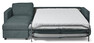 Lindö Pocket - Bäddsoffa 2,5-sits med schäslong, vändbar - Blå