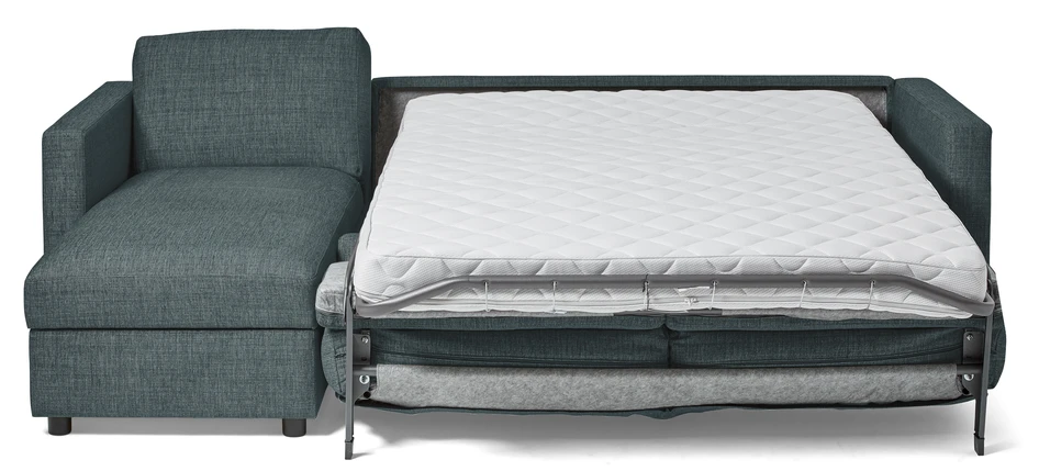 Lindö Pocket - Bäddsoffa 2,5-sits med schäslong, vändbar - Blå
