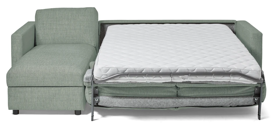 Lindö Pocket - Bäddsoffa 2,5-sits med schäslong, vändbar - Grön