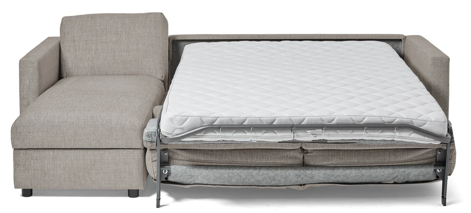 Lindö Pocket - Bäddsoffa 2,5-sits med schäslong, vändbar - Grå