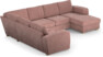 Friday - Hörnsoffa, 2+3-sits med schäslong höger - Rosa