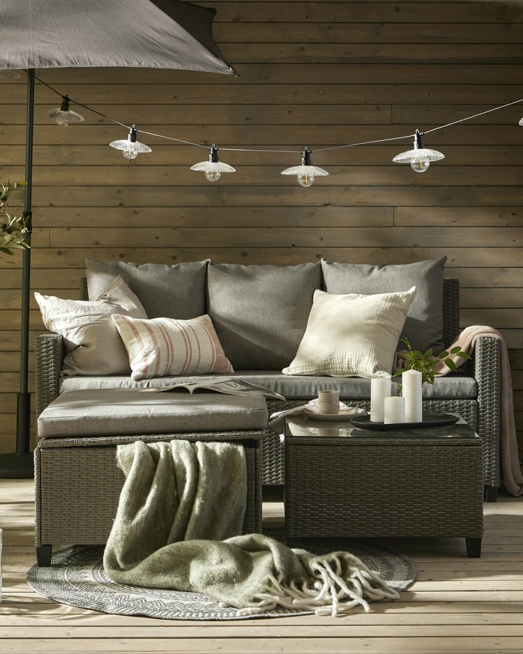 Connect - Utegrupp med soffa, pall och bord - inspiration