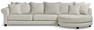 Beverly - 3-sits soffa med rund divan höger - Vit