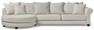 Beverly - 3-sits soffa med rund divan vänster - Vit