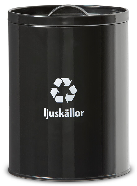 Ljuskällor - Sorteringskärl, H 17 Ø 13,5 cm - Svart