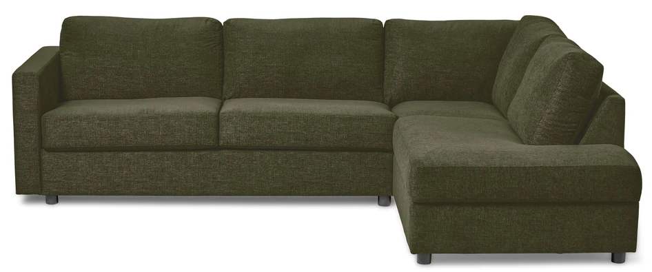 Lindö Pocket - Bäddsoffa 2,5-sits med divan höger - Grön