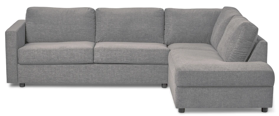 Lindö Pocket - Bäddsoffa 2,5-sits med divan höger - Grå