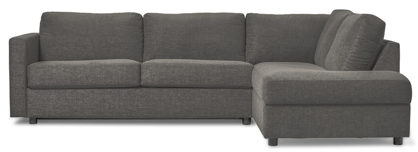 Lindö - Bäddsoffa 2,5-sits med divan höger - Grå