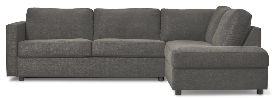 Lindö - Bäddsoffa 2,5-sits med divan höger - Grå